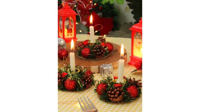 TIED RIBBONS Set Of 3 Tea Light Candle Holder