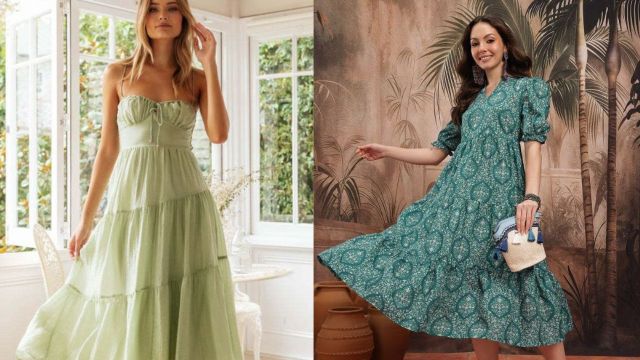 Top women’s tiered midi dresses to consider