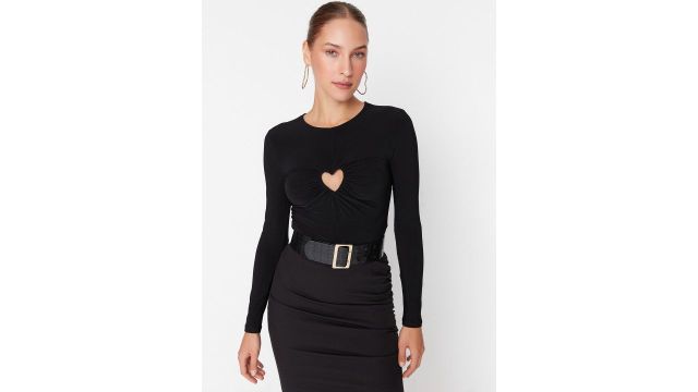 Trendyol Self-Design Cut-Out Bodysuit