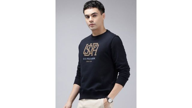 U.S. Polo Assn. Brand Logo Printed Sweatshirt
