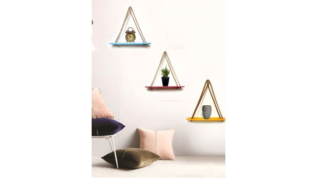 VAH Kya Bat Hai !! Set of 3 Woodden Floating Shelves