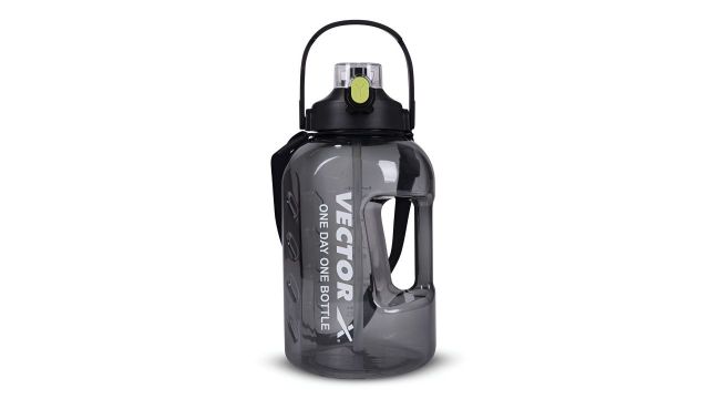 VECTOR X GALLON Black Typography Plastic Flip Top Sipper – 3 L