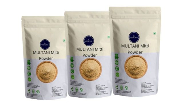VEDICINE Set Of 3 Multani Mitti Powder Face Pack