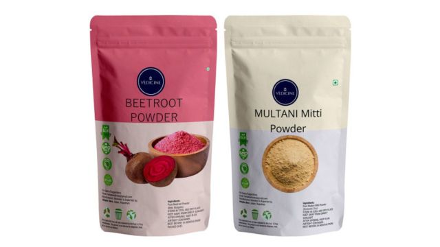 VEDICINE Set of 2 Face Pack - Beetroot & Multani Mitti