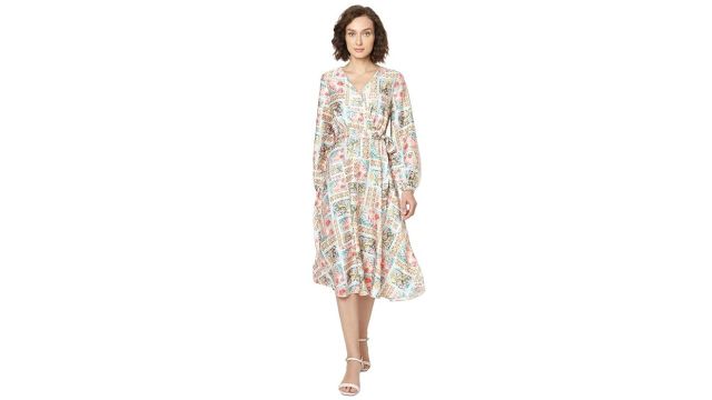 VERO MODA Women Floral Printed Wrap Midi Dress