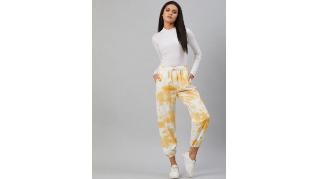 Chemistry Women Tie & Dye Loose Fit Mid-Rise Cotton Joggers