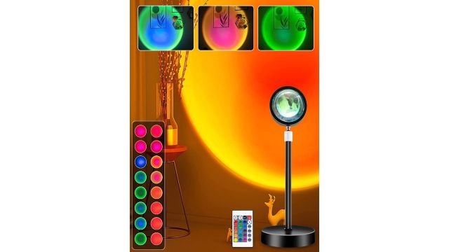 XERGY White & Black Metal Sunset Lamp