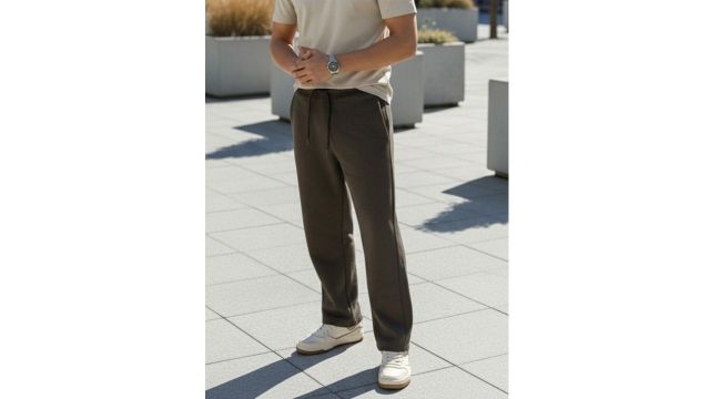 XYXX Men Solid Brown IntelliSmooth Pulse Relaxed Sweatpants