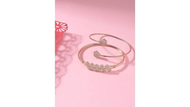 ZAVERI PEARLS Contemporary Cubic Zirconia Bracelet