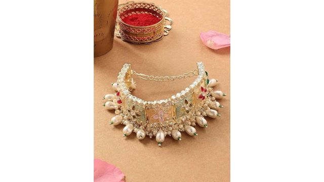 ZAVERI PEARLS Multi Colour Enamel Bracelet