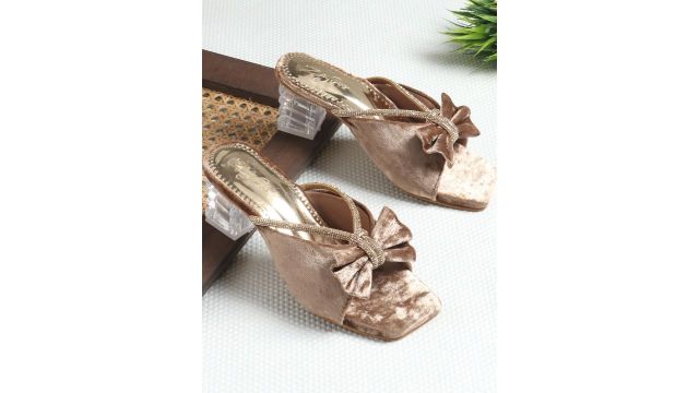 ZAYSOO Velvet Block Heel Sandal