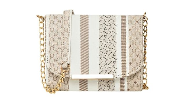 ADISA Women Girls Stripes Checks Cross Body Sling Bag