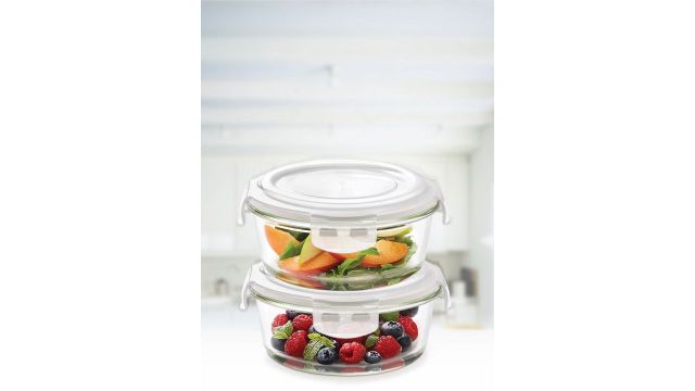 BOROSIL Klip-N-Store Transparent Glass Storage Containers