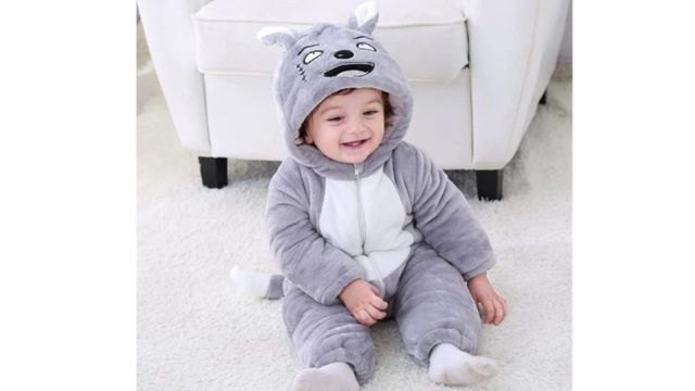 BRANDONN Unisex Baby Flannel Jumpsuit (Panda)