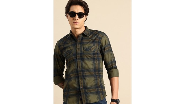 Being HumanChecked Pure Cotton Casual Shirt