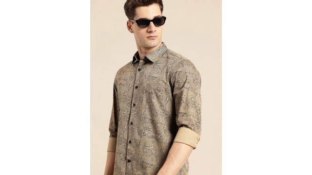 Being HumanPure Cotton Tropical Printed Casual Shirt