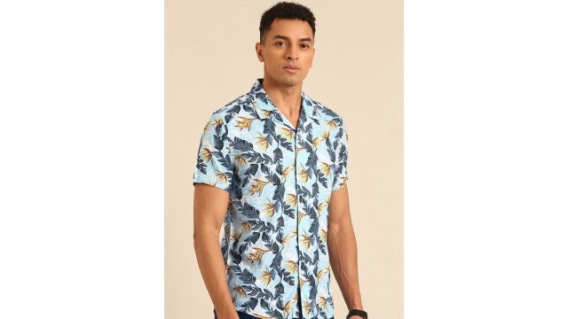 Being HumanSlim Fit Tropical Printed Casual Shirt