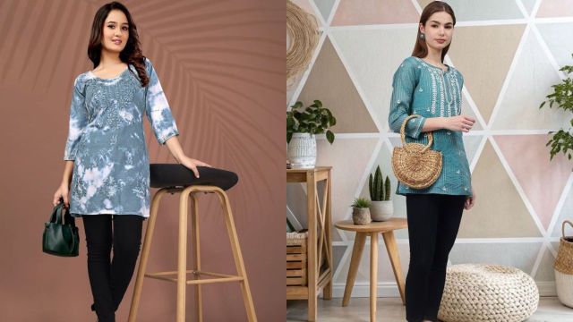 Best Chanderi chikankari kurtis to check out