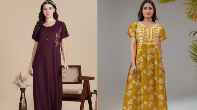 Best embroidered night dresses to check out