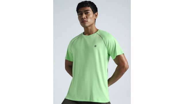 CULT Men Lime All Day Active Recycled Poly Performance T-shirt