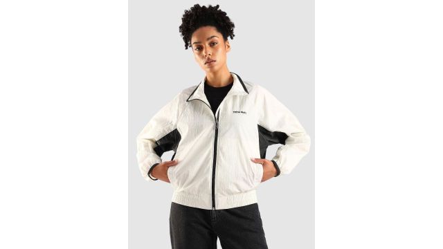 Calvin Klein Jeans Women Colourblocked Mock Collar Long Sleeves Windcheater Bomber Jacket