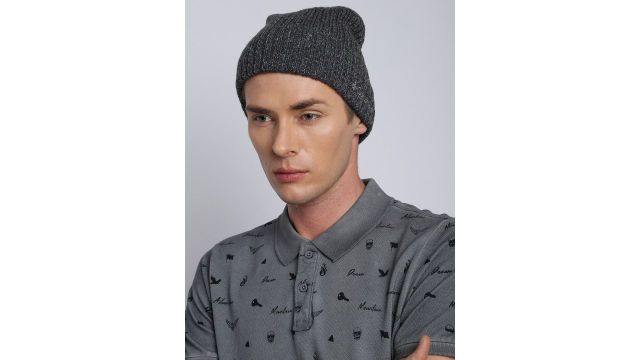 Columbia Unisex Grey Solid Beanie