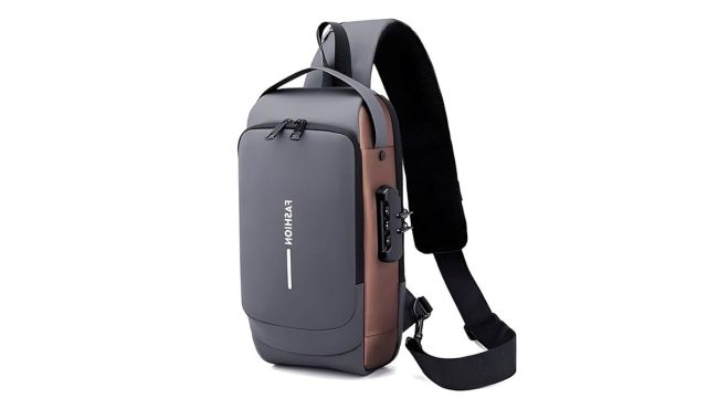 DAHSHA Waterproof Polyester Slim Unisex Chest Backpack
