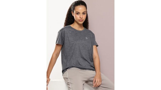 DILLINGER Women’s Polyester Plain Boxy Regular Fit Tshirt
