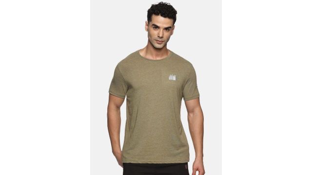 DOMIN8 Cotton Recycled Polyester Melange Effect T-Shirt