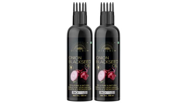 Desi Crew Set Of 2 100% Pure & Natural Onion Blackseed Hair Oil