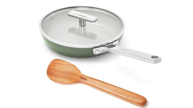 Ember Cookware Arcilla Ceramic Frying Pan 20cm (with glass lid)