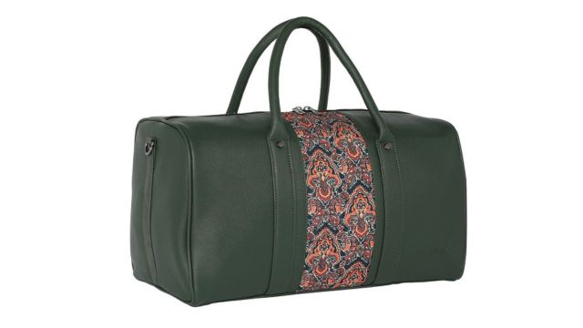 FUR JADEN Printed Vegan Leather Medium Casual Duffel Bag