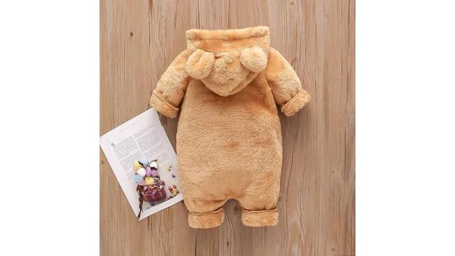 First Kick Unisex Baby Flannel Jumpsuit (Classical)