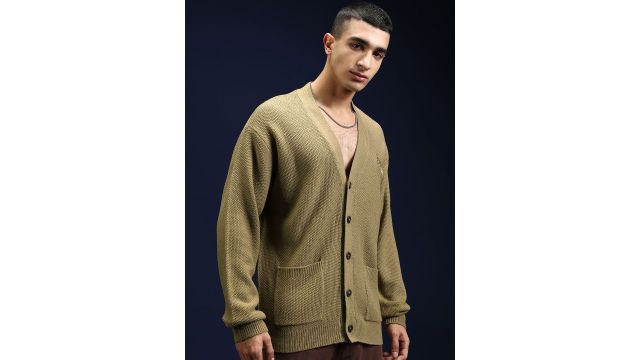 HIGHLANDER Men Embroidered Cardigan