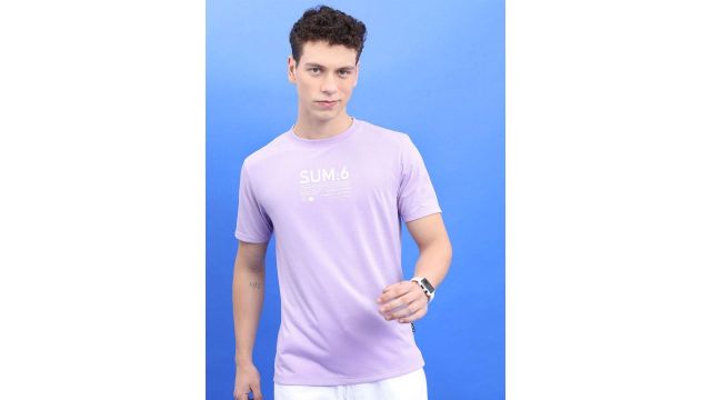 HIGHLANDER lavender relaxed-fit graphic tee