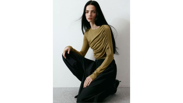 H&M Draped Viscose Top