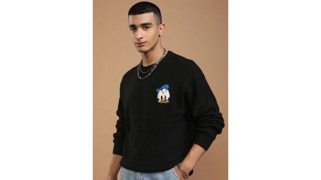 Highlander Disney Donald Duck Men Ribbed Pullover