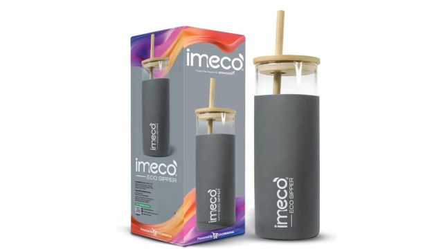 IMECO Grey Glass Vacuum Water Tumbler