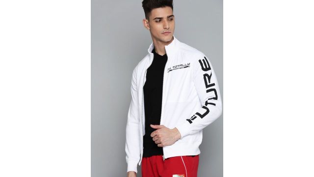 Kook N Keech Marvel Men White & Black Printed Detail Sweatshirt