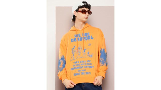 Kook N Keech Marvel Printed Long Sleeves Hooded Sweatshirt