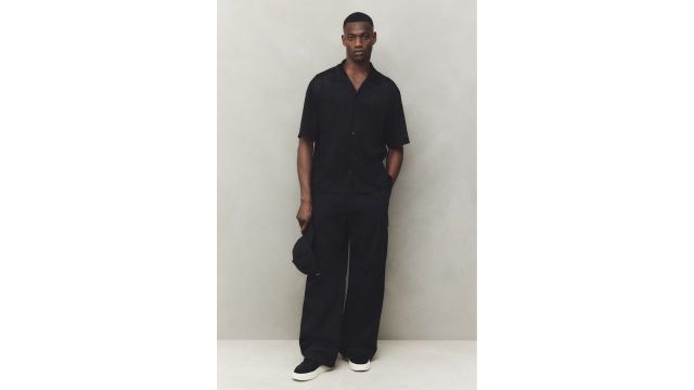 LOOSE FIT CARGO TROUSERS (1300095001, black)
