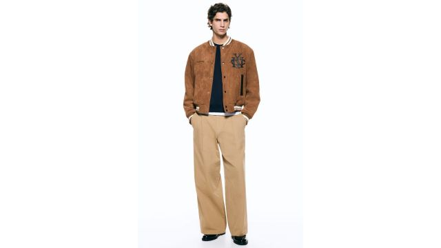 LOOSE FIT TAILORED TROUSERS (1318444002, beige; cotton/lyocell blend)