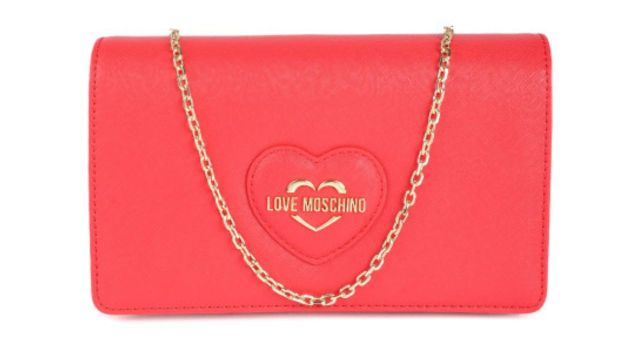LOVE MOSCHINO Structured Quilted Sling Bag (Red)