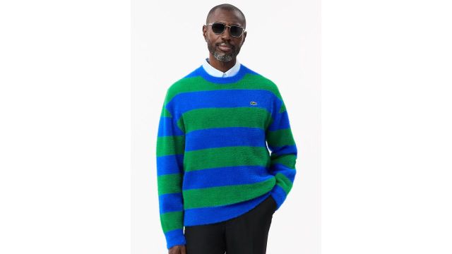 Lacoste Men Striped Pullover Sweaters