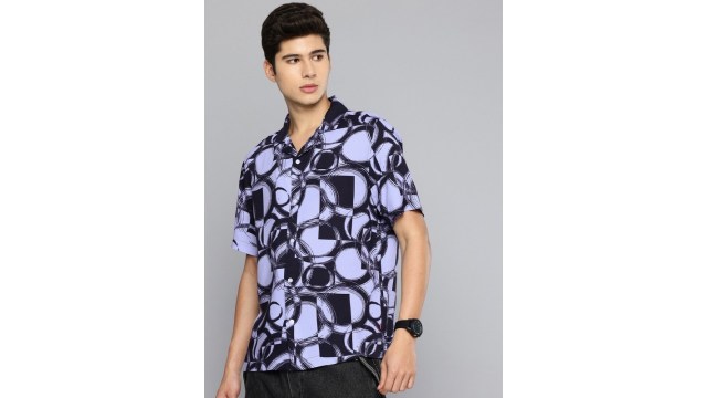 LevisAbstract Printed Drop-Shoulder Sleeves Relaxed Fit Casual Shirt