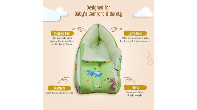 LuvLap 3‑in‑1 Baby Sleeping Bag and Carry Nest
