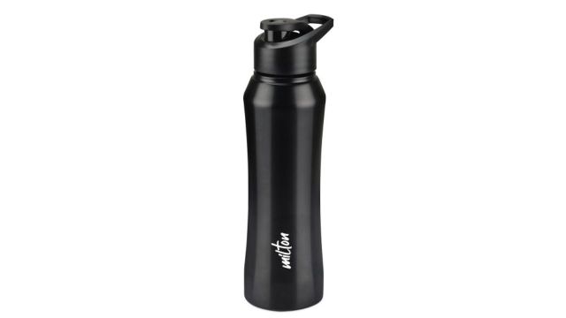 Milton Comet Black Solid Stainless Steel Light-weight Water Bottle