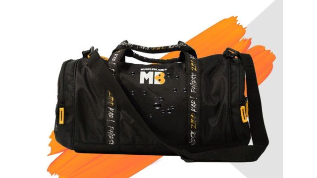 MuscleBlaze Unisex Typography Printed Duffel Bag