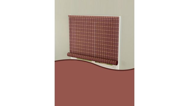 Myntra Elegant Homes Maroon Self Design Bamboo Blinds