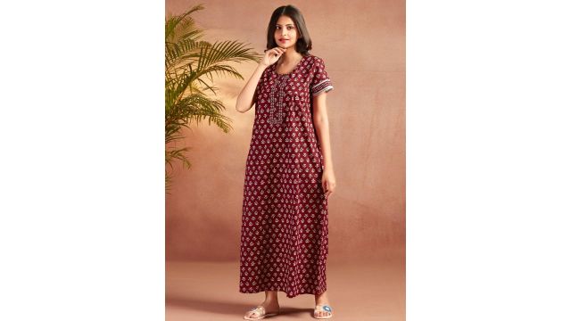 Nihsamah printed nightdress 